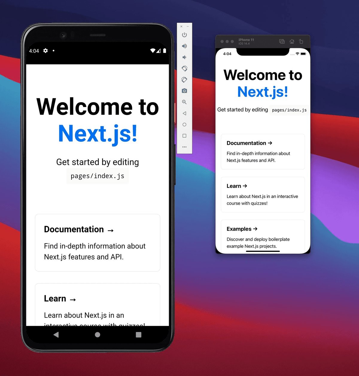 Next js for apps