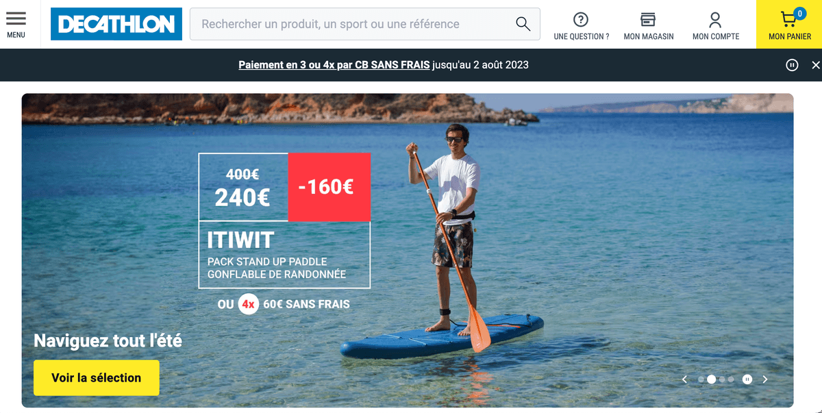 Decathlon website