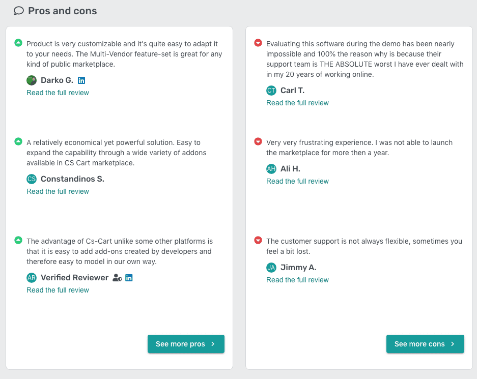 CS-Cart pros and cons